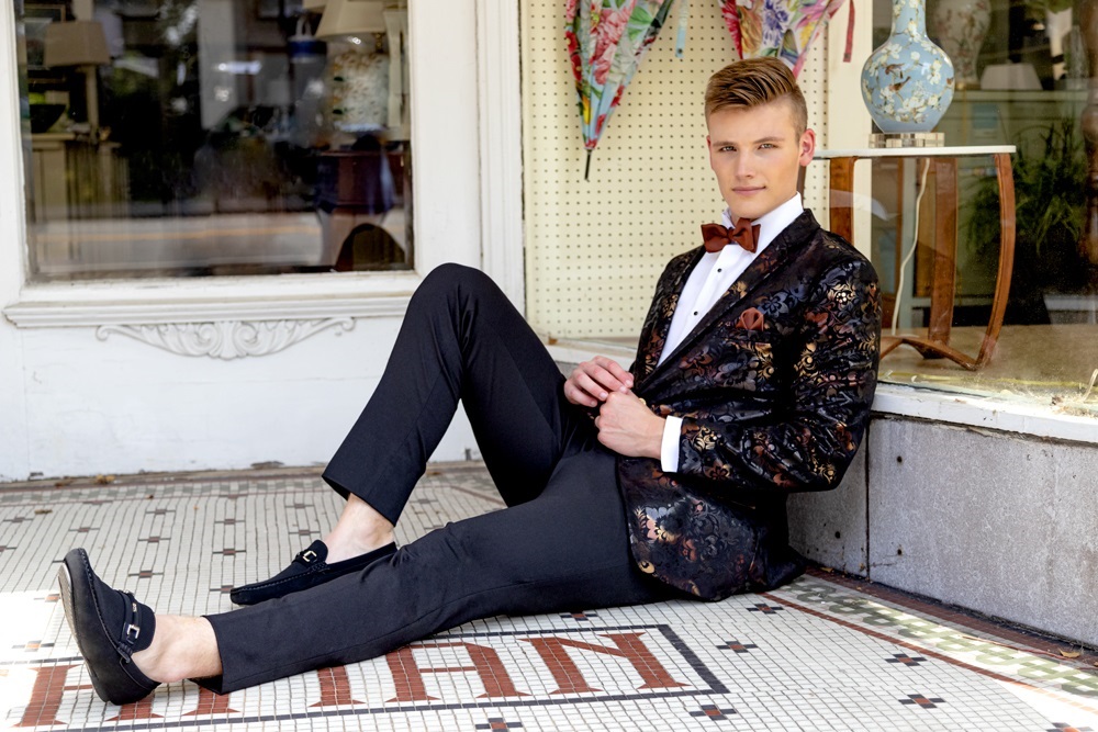 Floral Printed Blue Mens Sequin Suit Set Slim Fit Tuxedo For Prom, Groom,  Wedding & Patry From Deanlivia, $124.3 | DHgate.Com